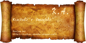 Kuchár Amadé névjegykártya